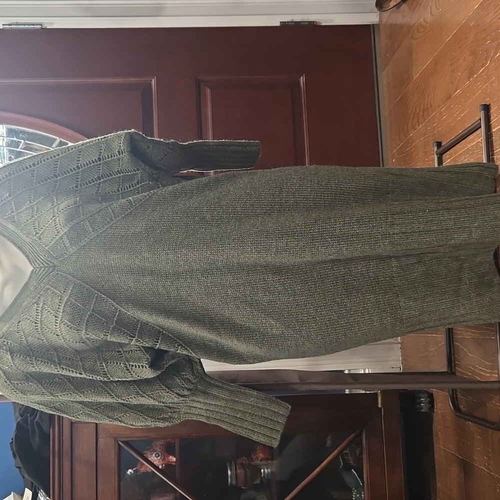 Moda International, Wool Blend Sweater Dress, XS, Sage Green - Picture 2 of 4